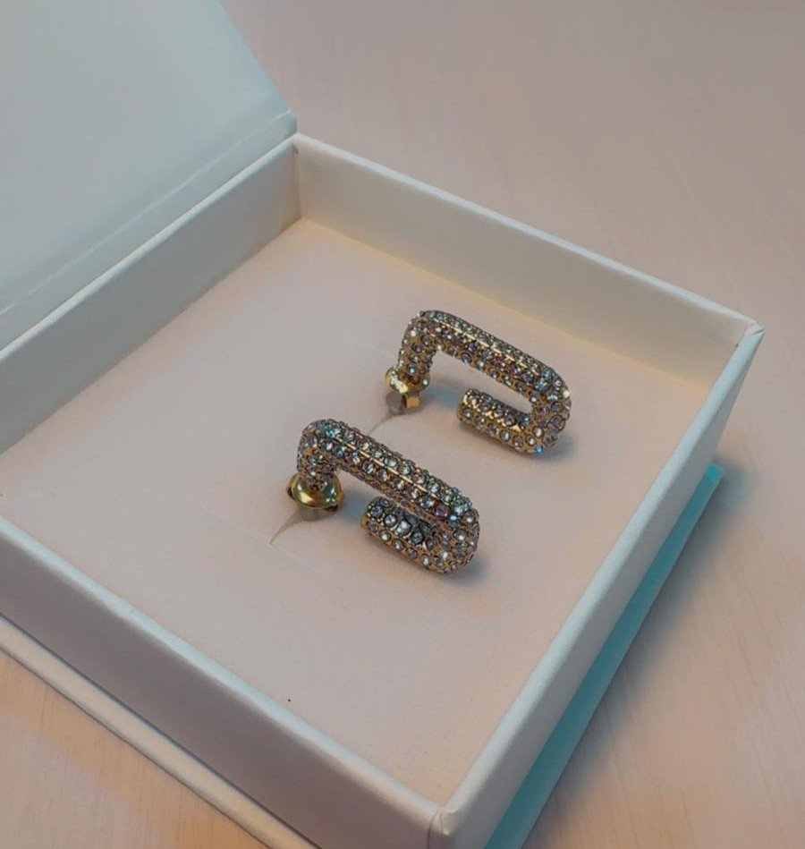 LUNA GOLD EARRINGS - الصورة 2