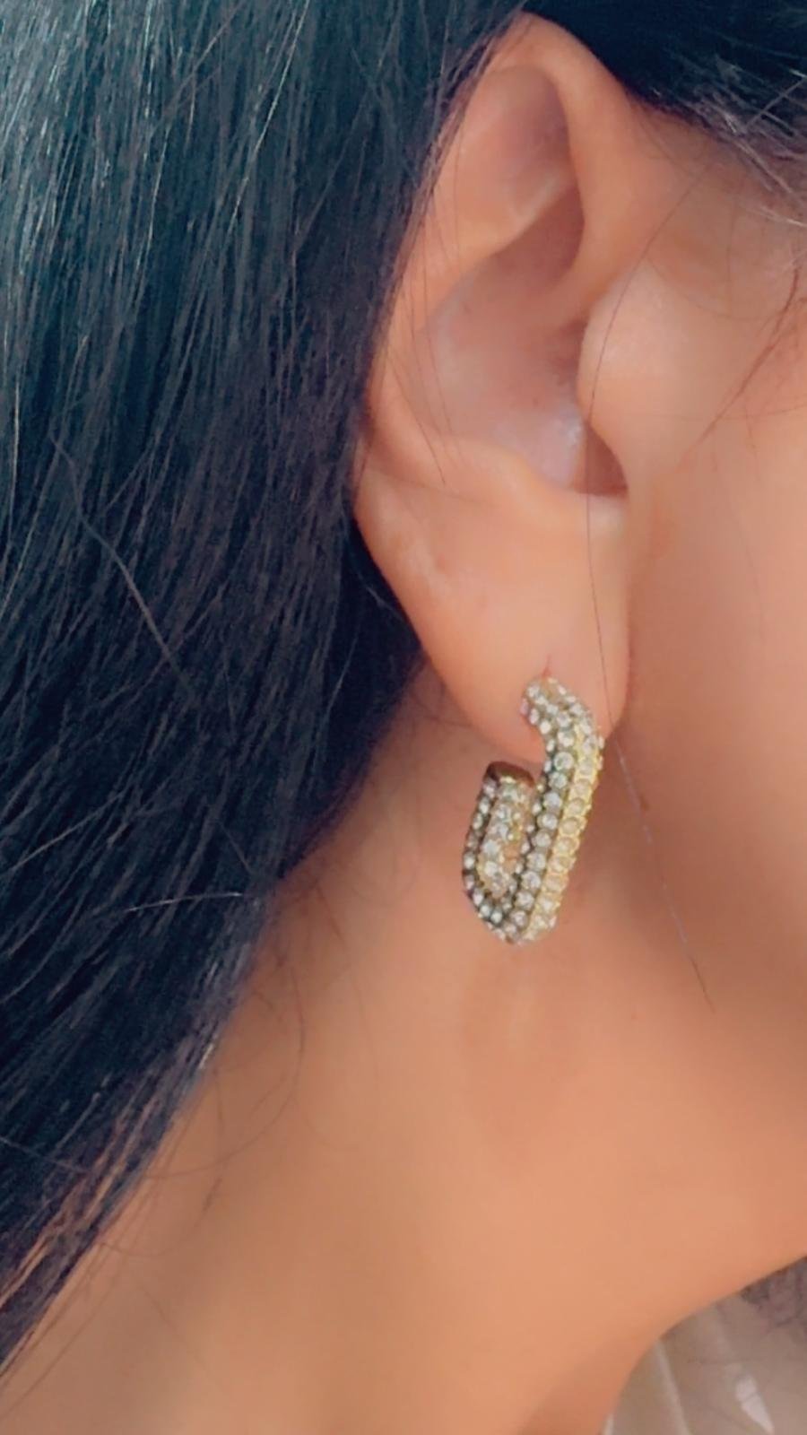 LUNA GOLD EARRINGS - الصورة 3