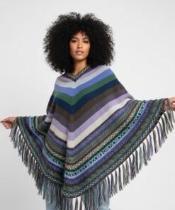 PERUVIAN PONCHO - GREY