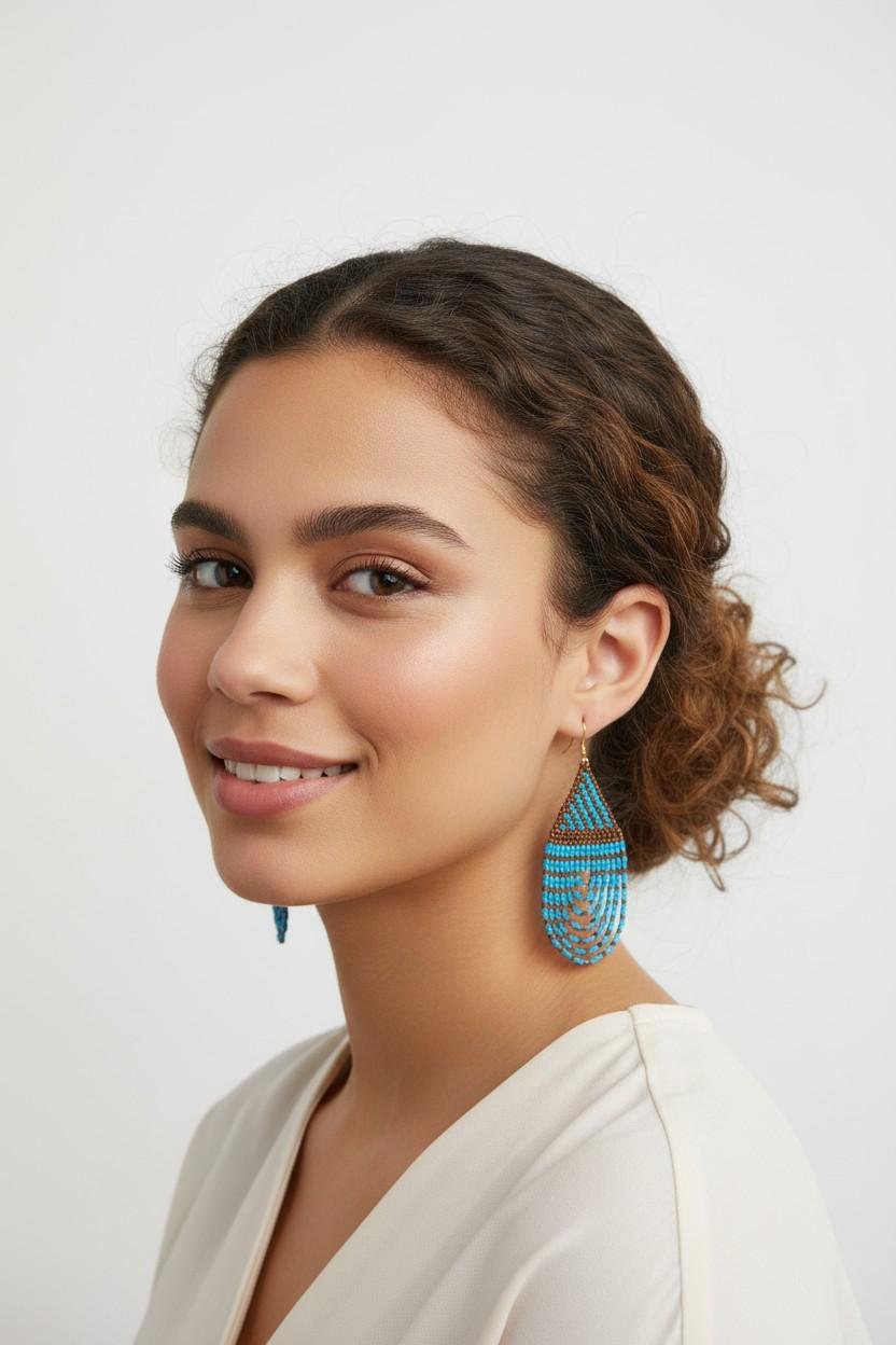 MEXICAN SKY EARRINGS - الصورة 2